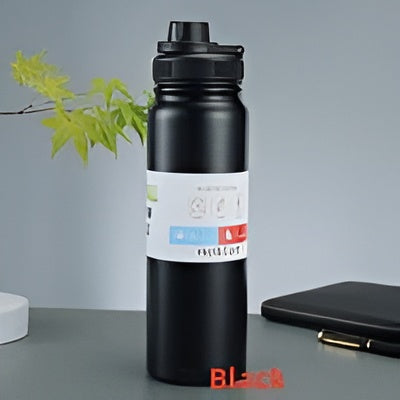 Double-Wall Insulated Stainless Steel Water Bottle 800mL – Hot & Cold, Leak-Proof, Portable Design - White