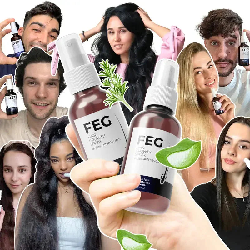 FEG PLUS Hair & Beard Regrowth Spray – Anti Hair Loss Formula with Minoxidil, Redensyl & Natural Extracts (50ml)( Free Delivery All Over Pakistan )