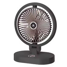 Mini Rechargeable Desktop Fan with Foldable Stand | Quiet 4-Speed Portable Table Fan | USB Charging Bladeless-Style Air Circulator for Home, Office & Bedroom Random Color