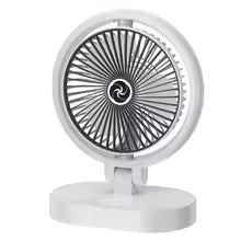 Mini Rechargeable Desktop Fan with Foldable Stand | Quiet 4-Speed Portable Table Fan | USB Charging Bladeless-Style Air Circulator for Home, Office & Bedroom Random Color