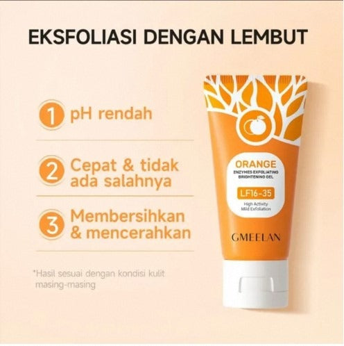 Orange Enzymes Vitamin C Exfoliating Brightening Gel (LF16-35) – High Activity Mild Exfoliation Skincare Gel - 50g