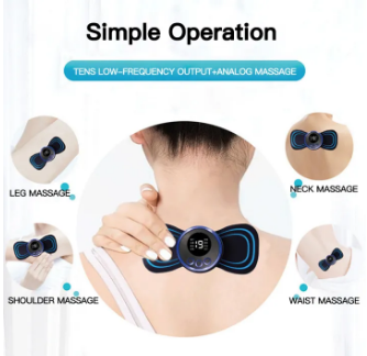 Wireless EMS Mini Body Massager – Portable Butterfly Massager for Blood Circulation & Pain Relief